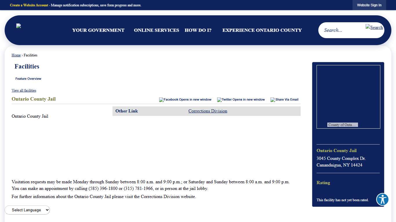 Facilities • Ontario County Jail